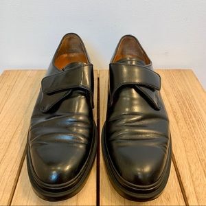JP TOD’S leather single monk strap oxford loafer